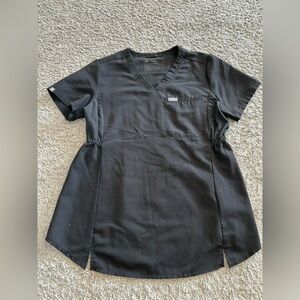 Figs Charcoal V-Neck Scrub Top